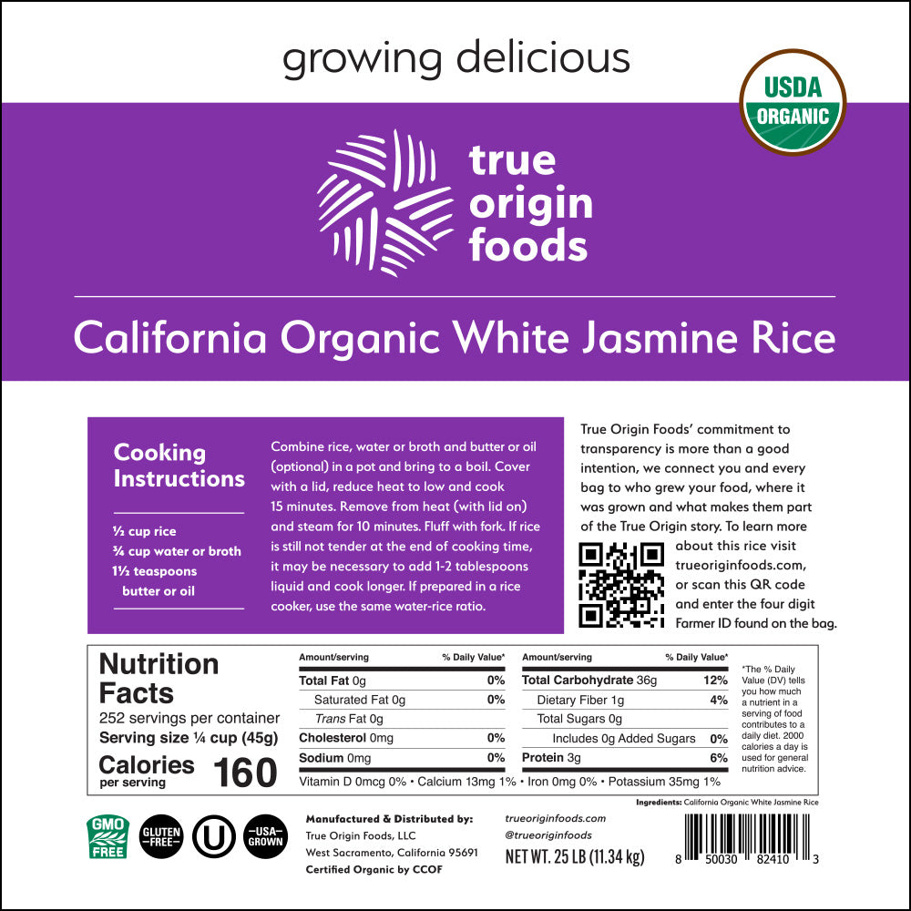 California Organic White Jasmine Rice
