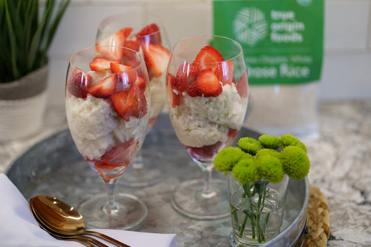 Gale Grand’s Rice Pudding with Strawberries