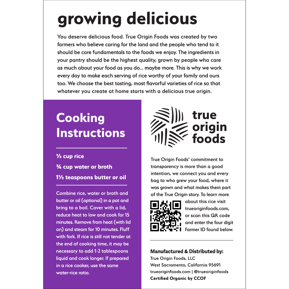California Organic White Jasmine Rice