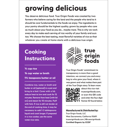 California Organic White Jasmine Rice