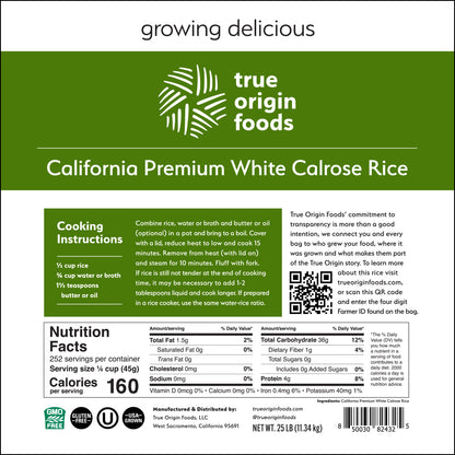 California Premium White Calrose Rice