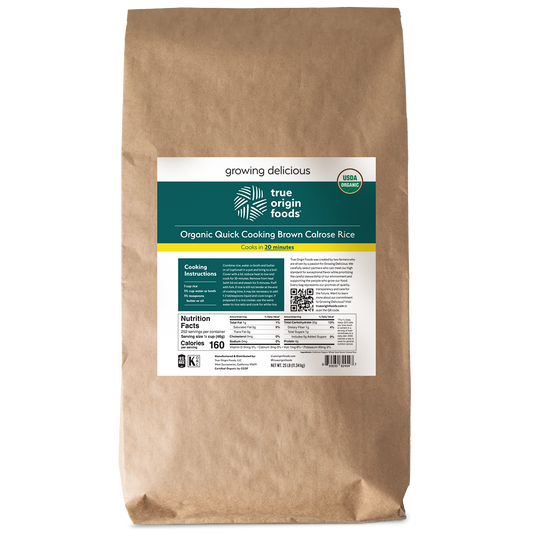 Organic Quick Cooking Brown Calrose Rice