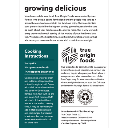 Organic Quick Cooking Brown Calrose Rice