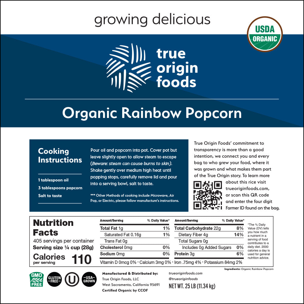 Organic Rainbow Popcorn