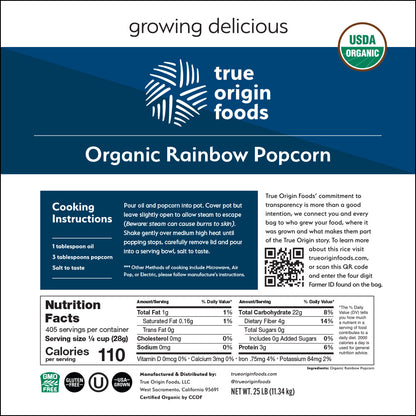 Organic Rainbow Popcorn