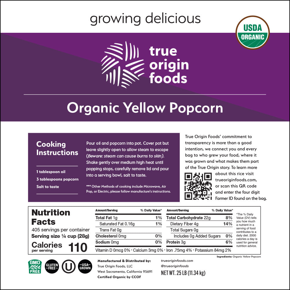 Organic Yellow Popcorn