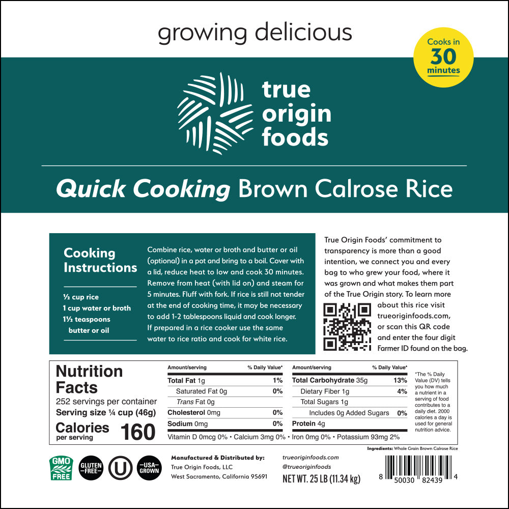 Quick Cooking Brown Calrose Rice