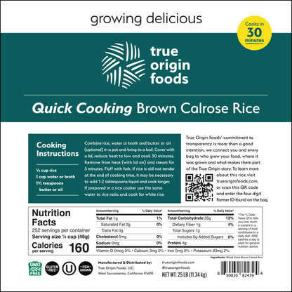 Quick Cooking Brown Calrose Rice